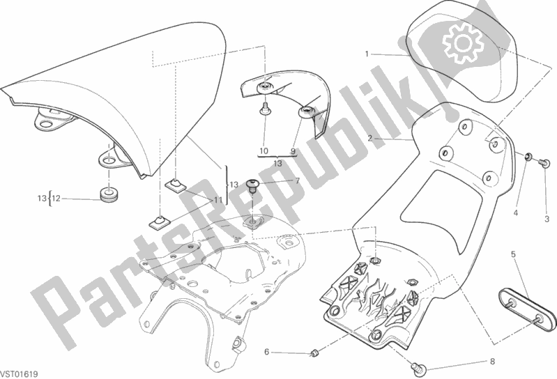 All parts for the Accessories of the Ducati Diavel Xdiavel Sport Pack Brasil 1260 2019